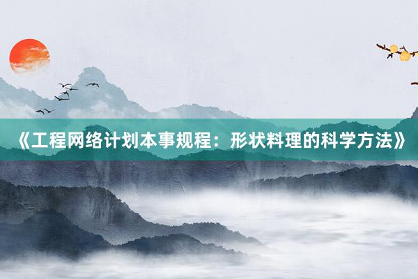 《工程网络计划本事规程：形状料理的科学方法》
